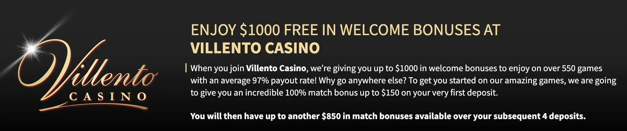 Villento Welcome bonus